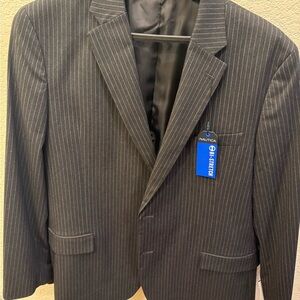 Nautica Men's Charcoal Pinstripe Blazer